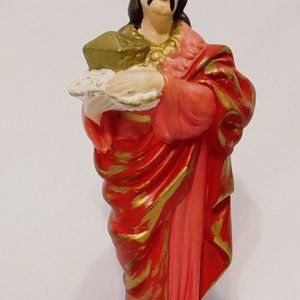 Nativity Wiseman King Red Christmas Hand Painted